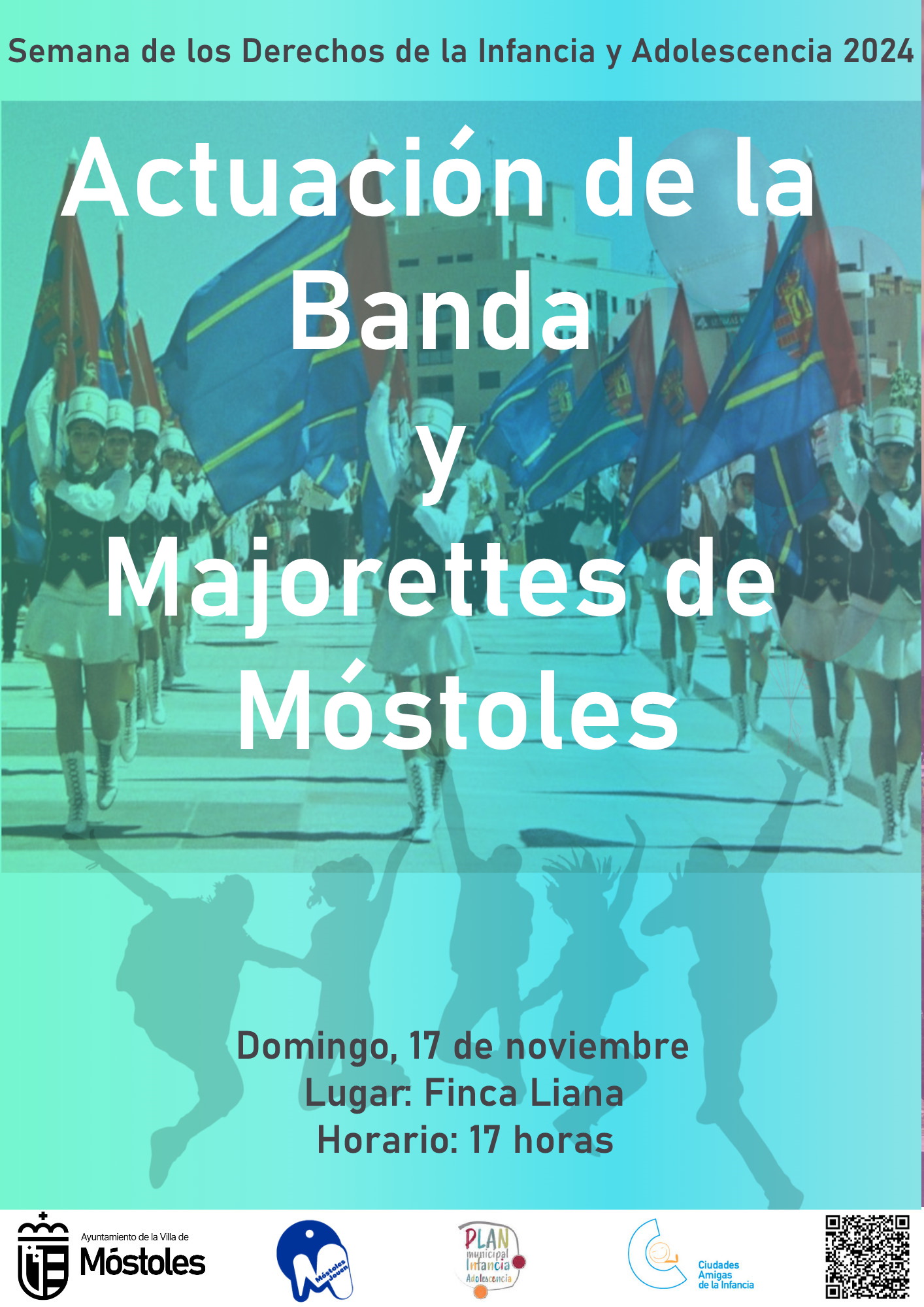 Actuación de la Banda y Majorettes de Móstoles